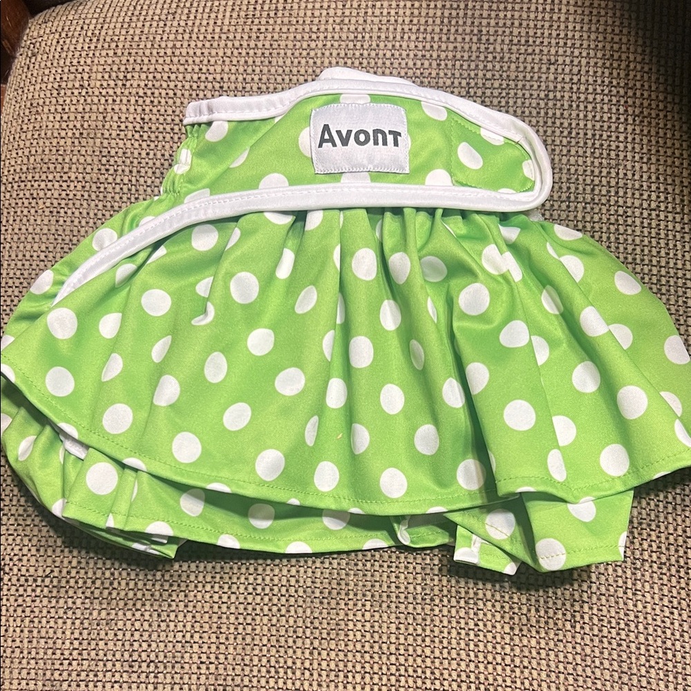 Avon Green Polka Dot Doggy Diaper Cover